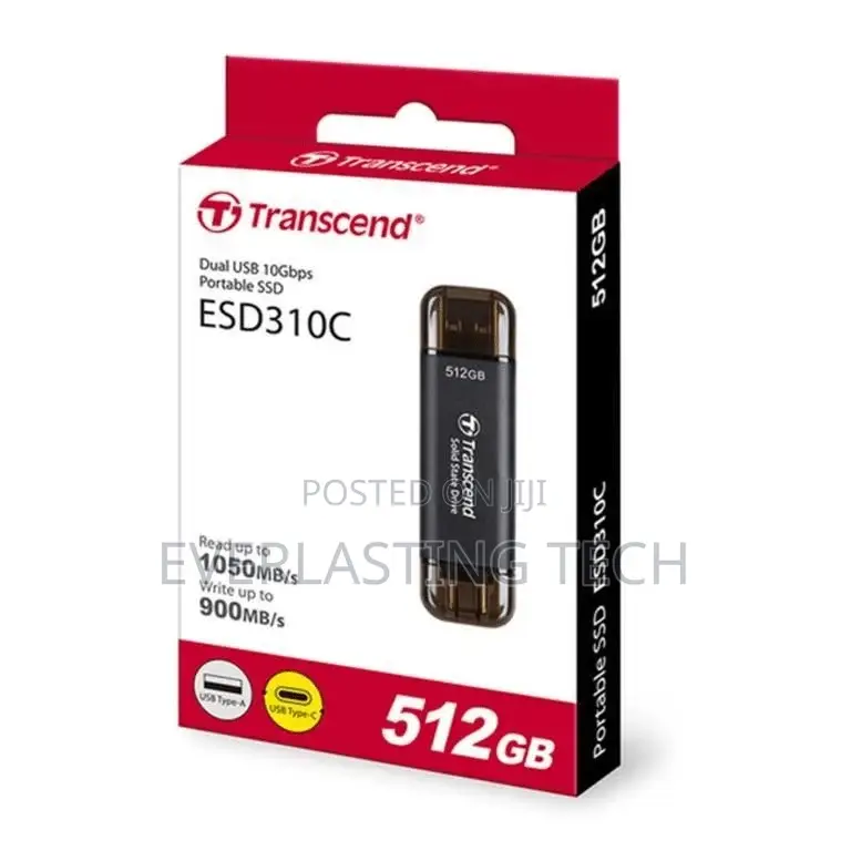 Transcend 512GB ESD310C Portable SSD 1050mb/S