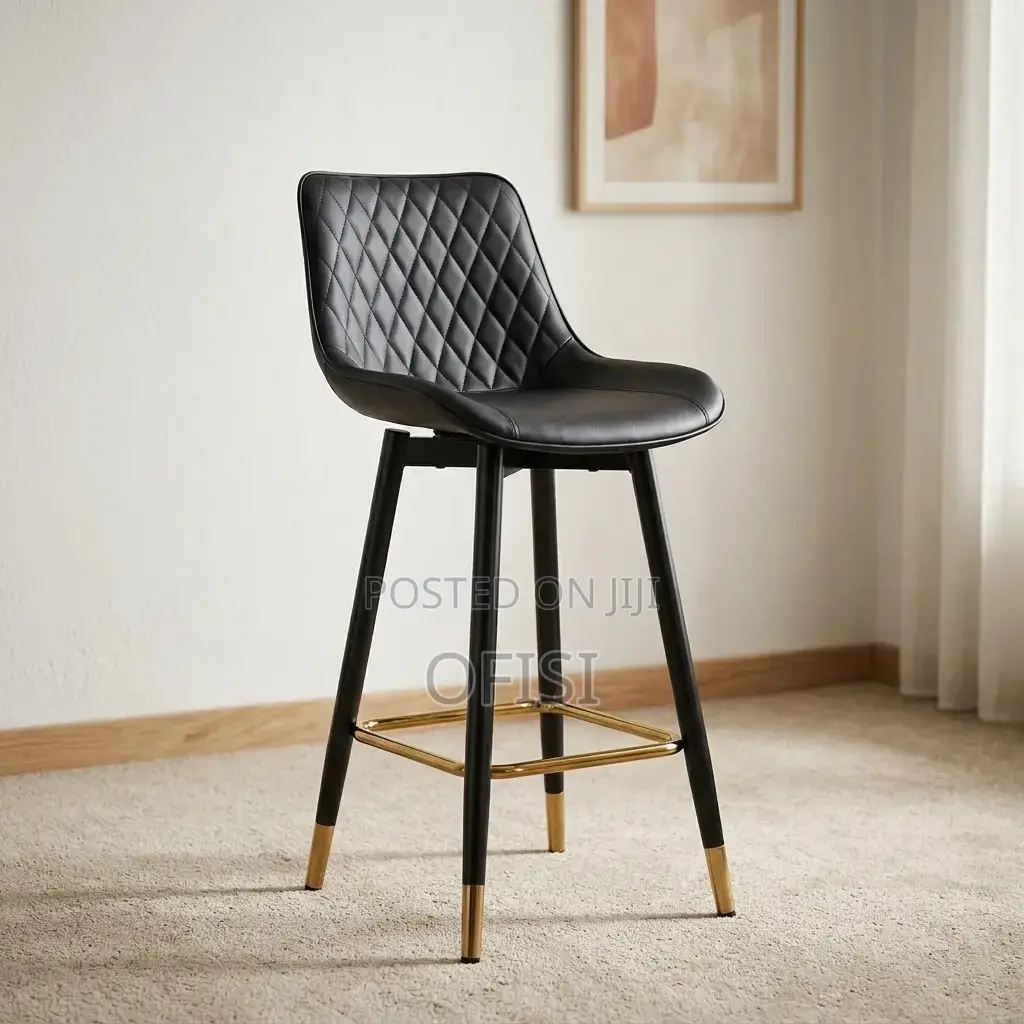 Bar Stool; Modern Leather Counter Stool