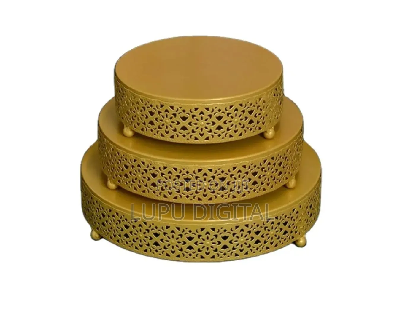 3Pcs Gold Cake Stands Sizes: *25/30/35/Cm*