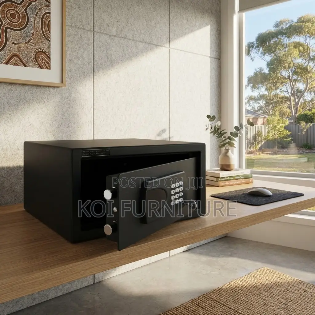 Office Safes; Black Metallic Home Office Cash Box Safe