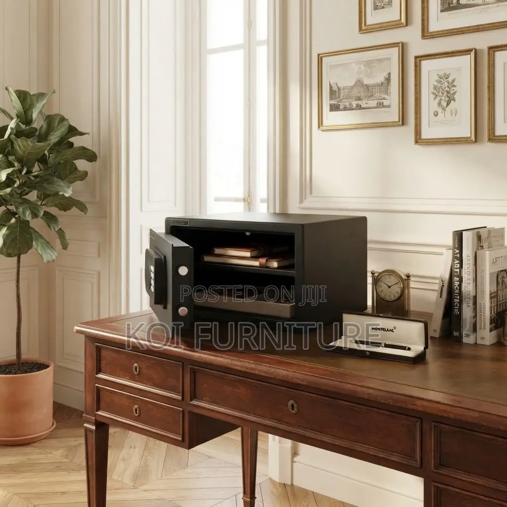 Office Safes; Black Metallic Home Office Cash Box Safe