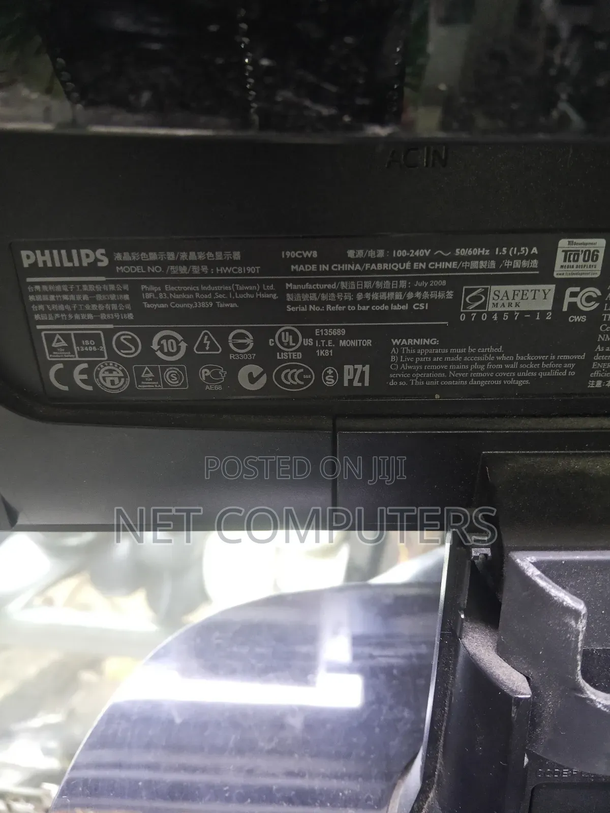 Phillips 190CW 19 Inches Wide Monitor