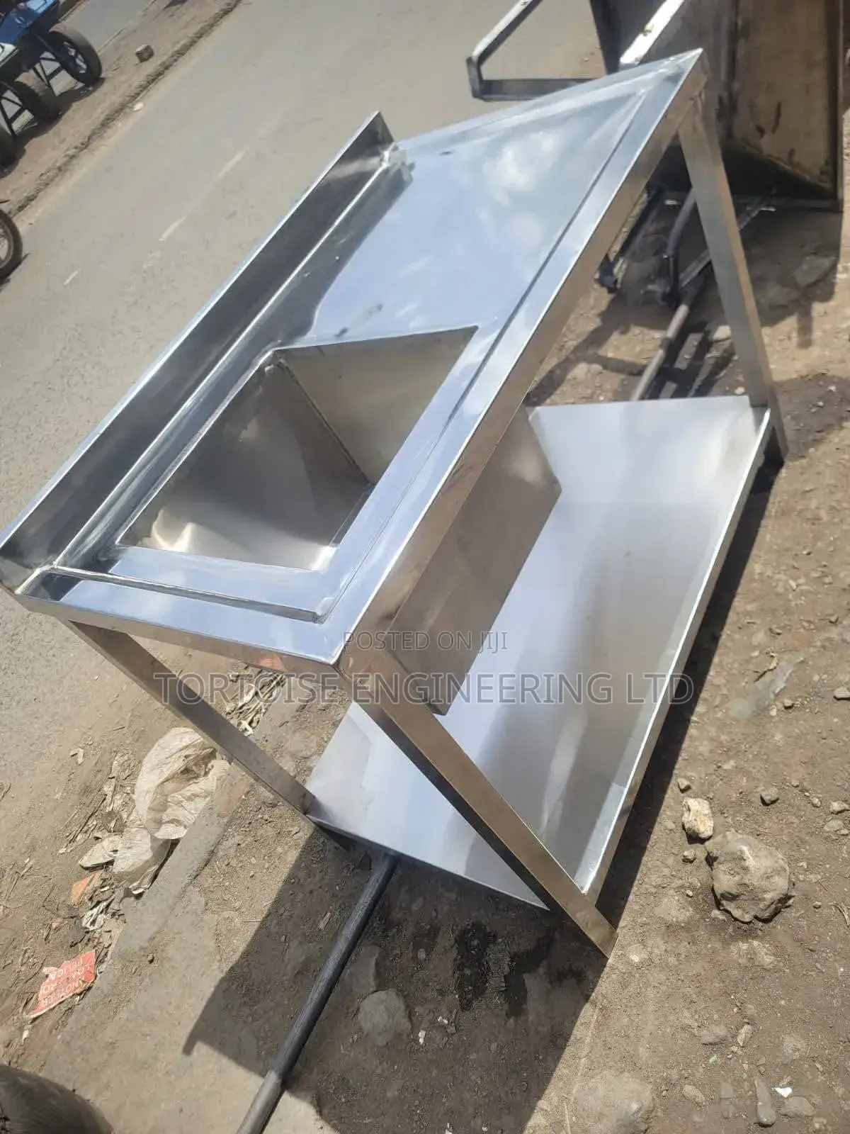 Commercial Stainless Steel Single Sink One Bowl Sink Size 120cm Long