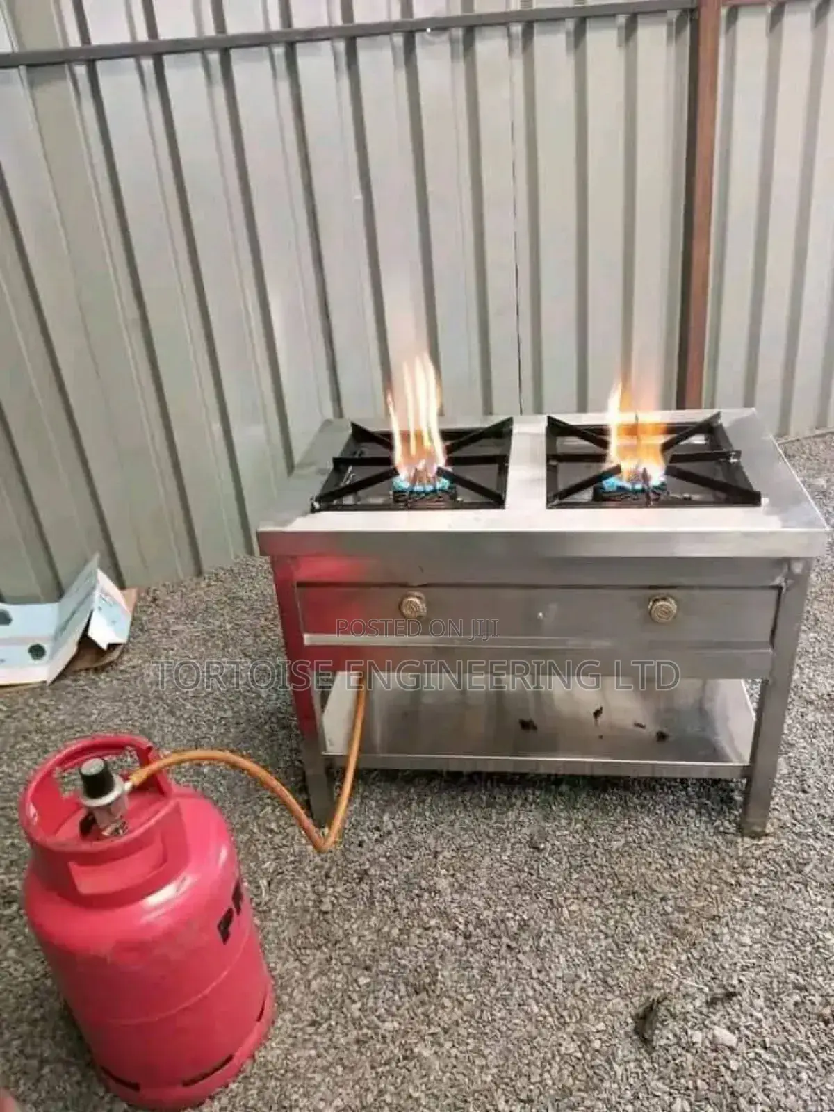 Stainless Steel Two-Burner Gas Cookers Size 900mm by 550mm