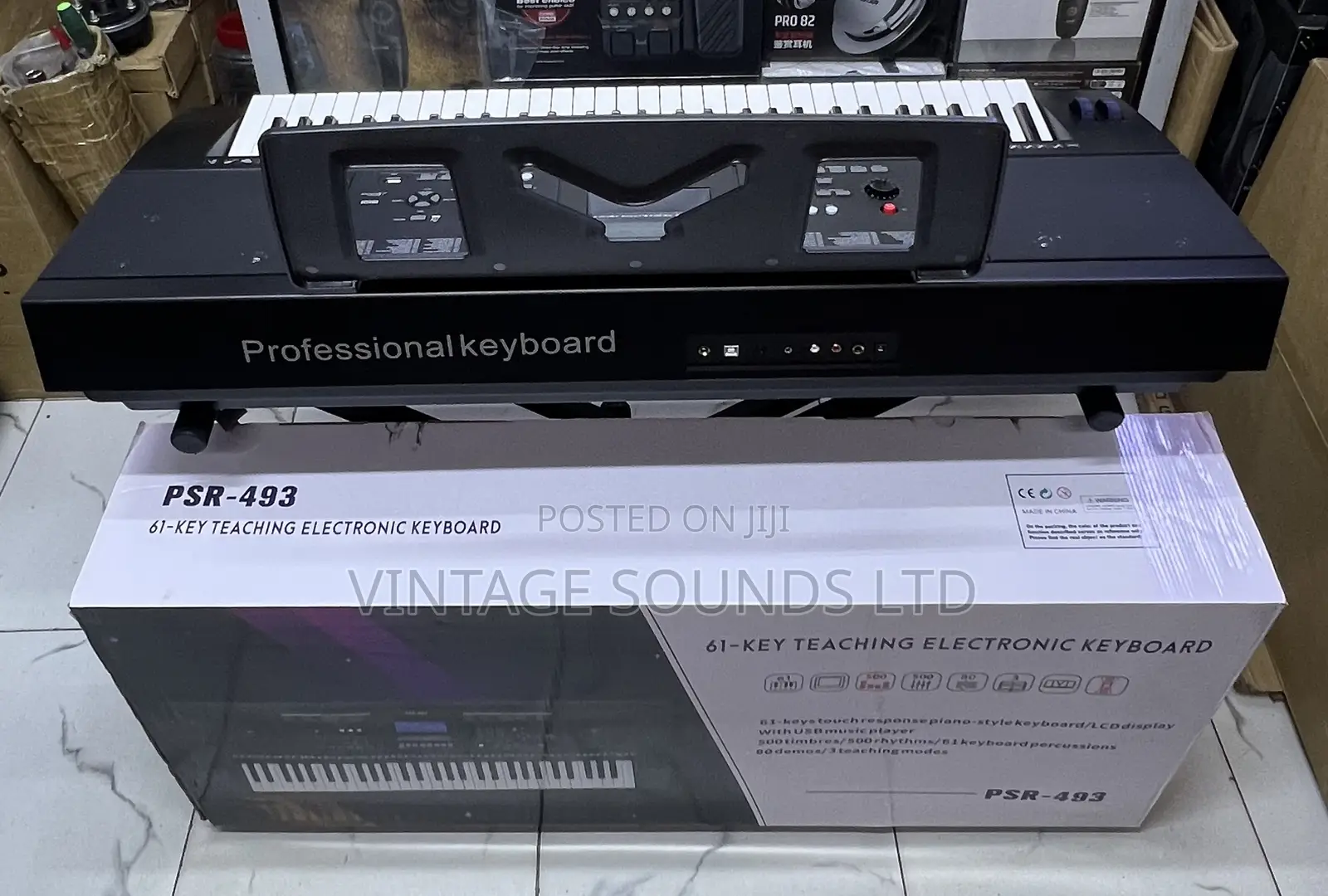 PSR-493 Professional Touch-Responsive 61-Key Electronic Keyboard