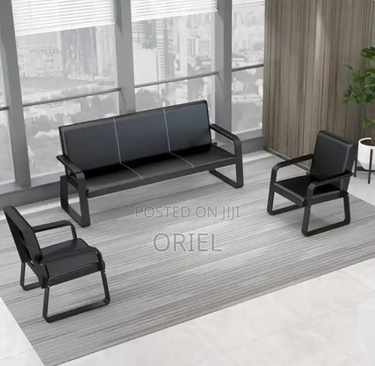 5-Seater Office Sofa Set : Office Leather Sofa