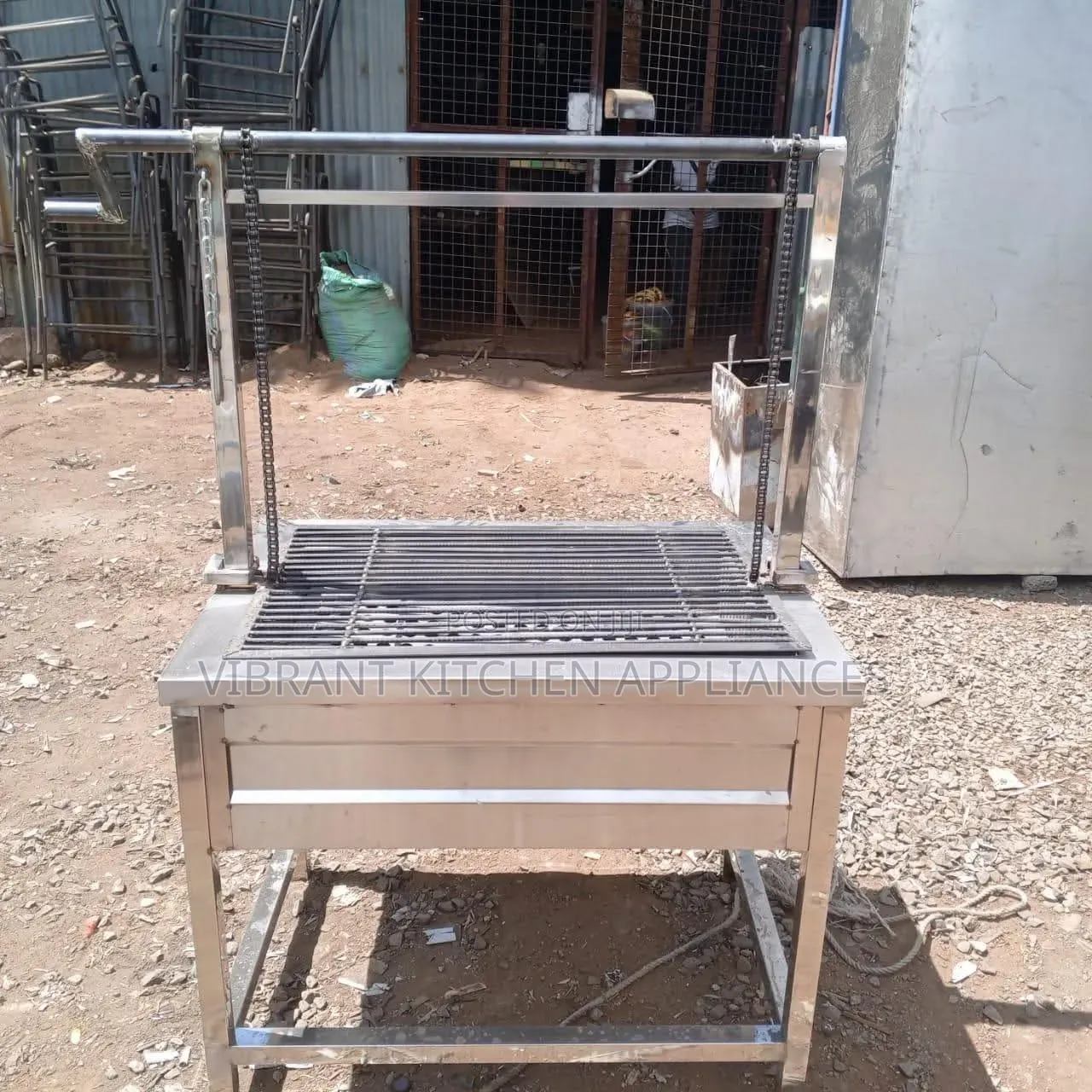 Adjustable Stainless Steel Meat Grill – 3ft