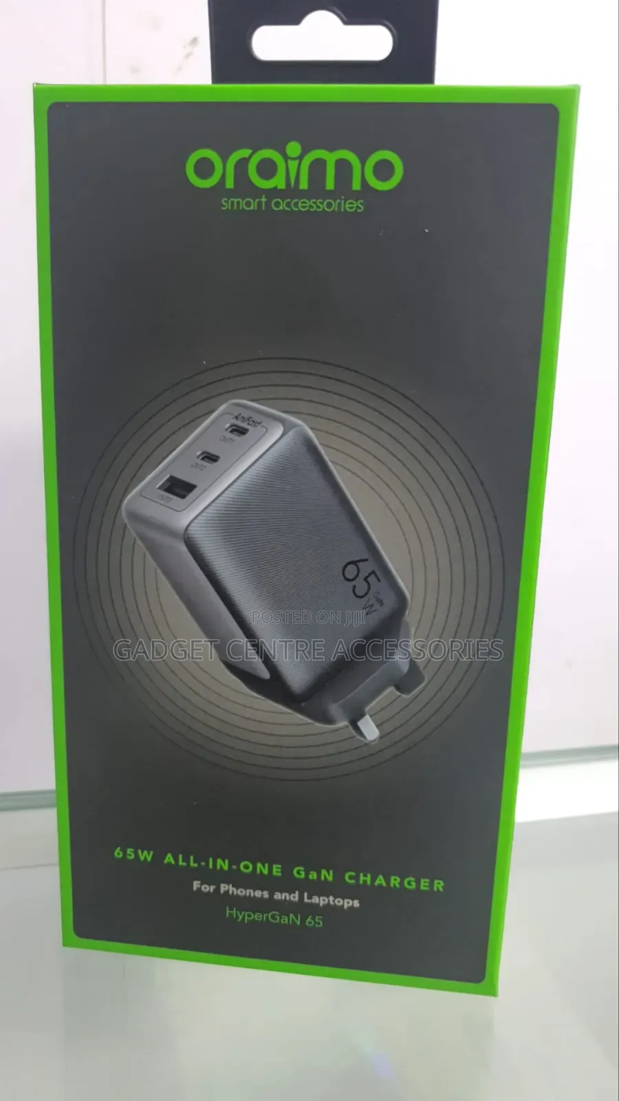 Oraimo 65w All-in-One Gani Charger , iPhone and Laptops, HyperGaN 65