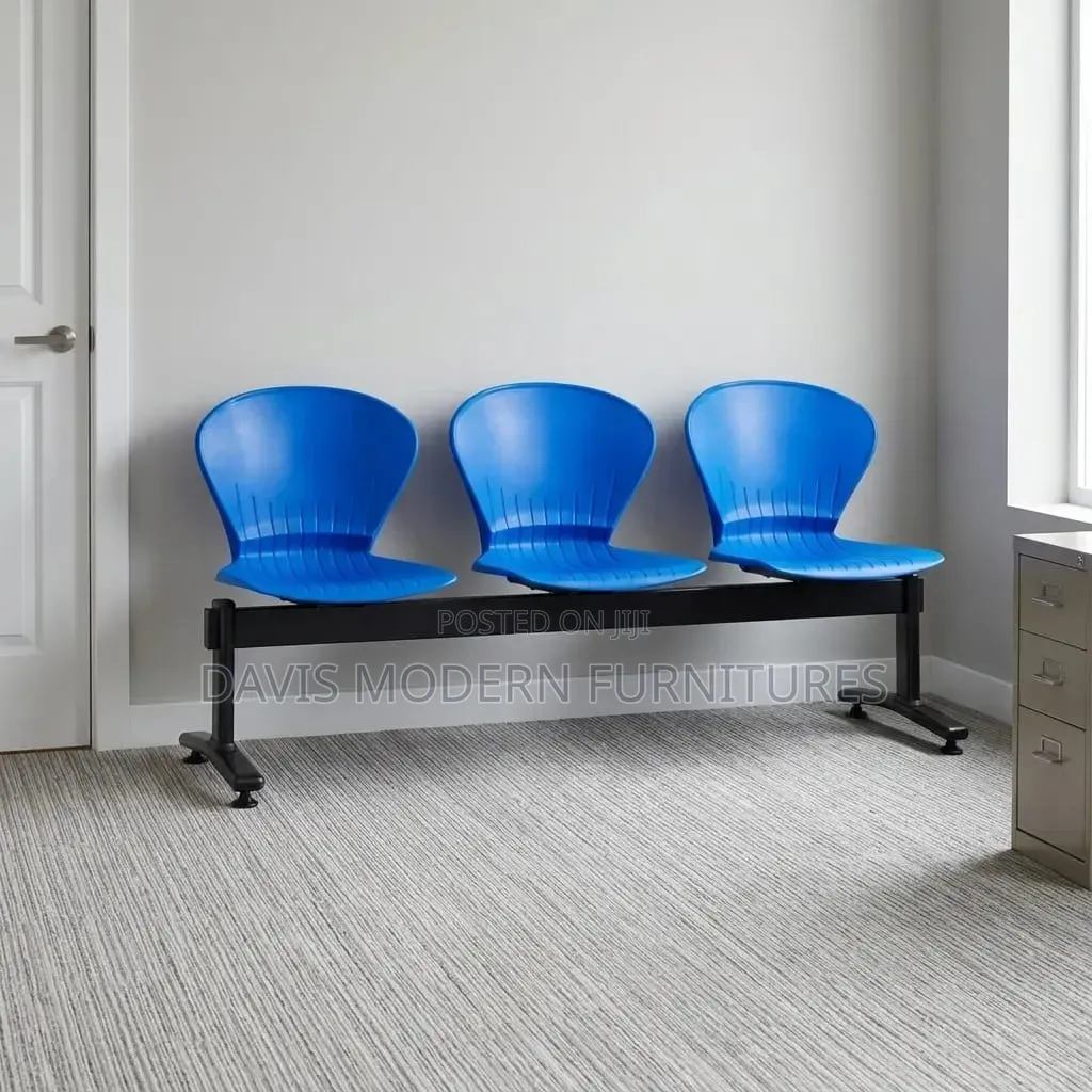 Blue Plastic Waiting Bench