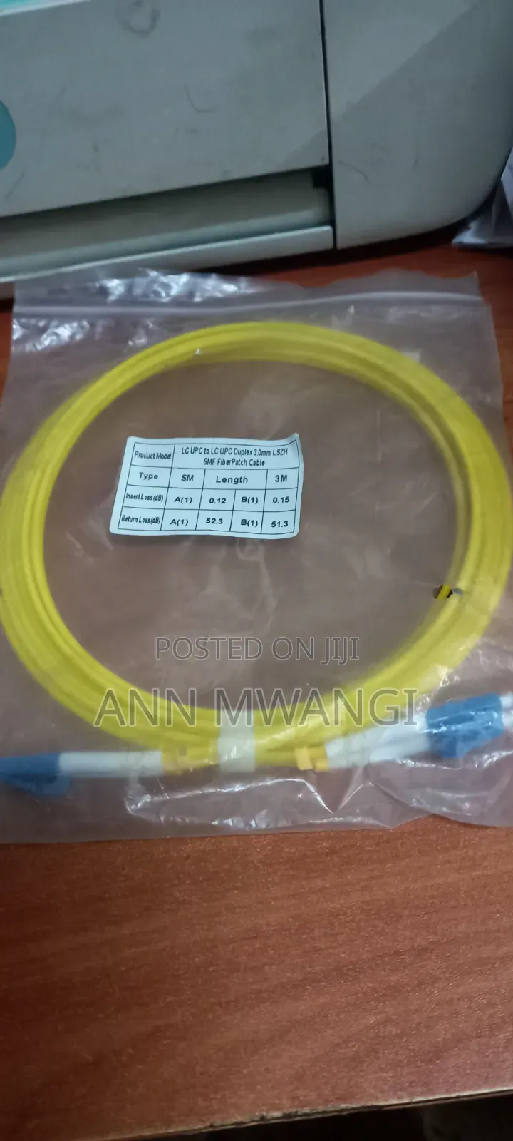 LC-LC Duplex 3m Fibre Patchcord