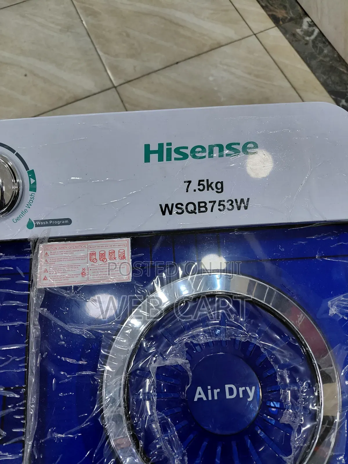 Hisense 7.5kgs Twin Tub Washing Machine