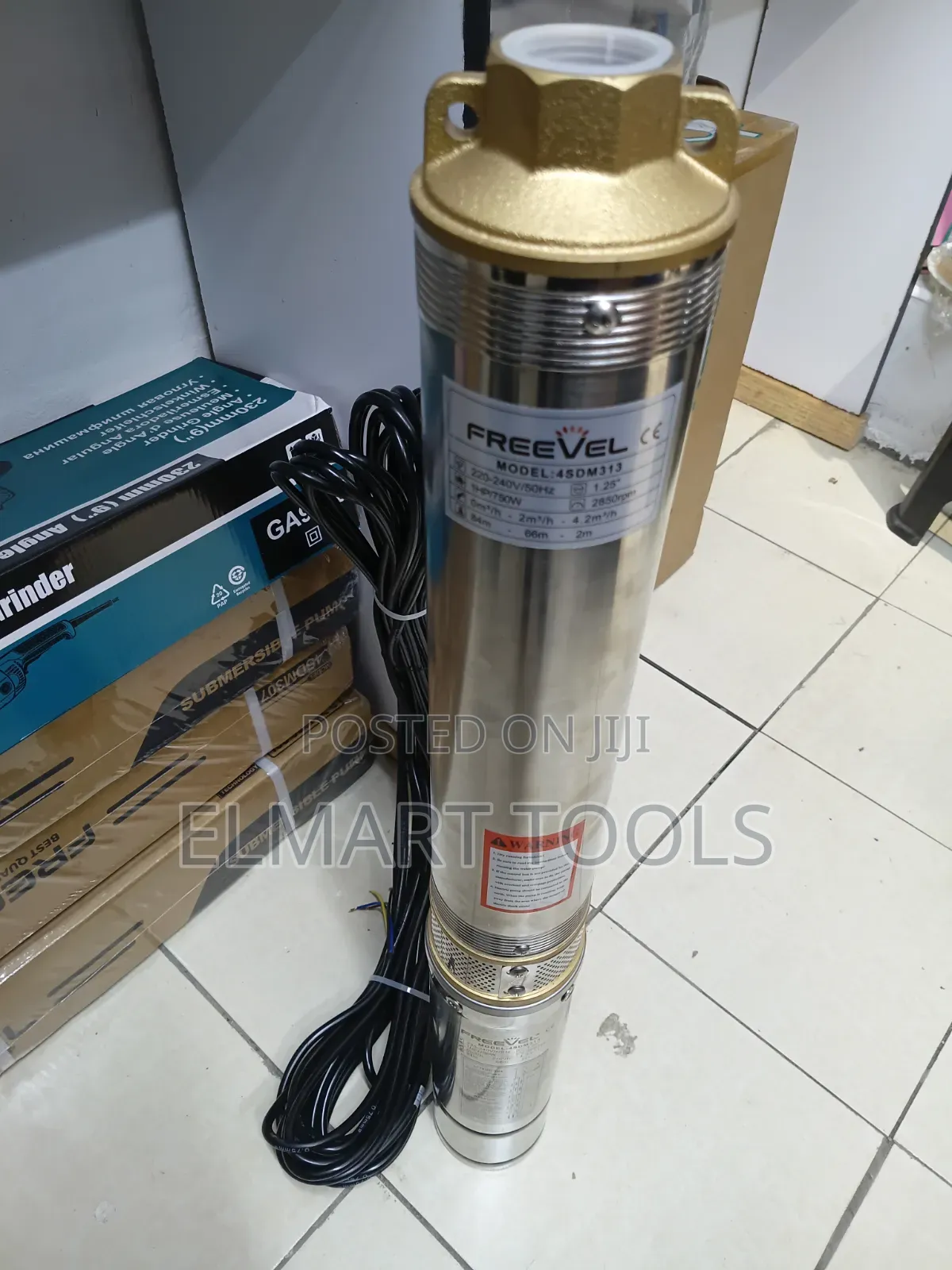 Freevel 1HP (750W) Submersible Borehole Water Pump