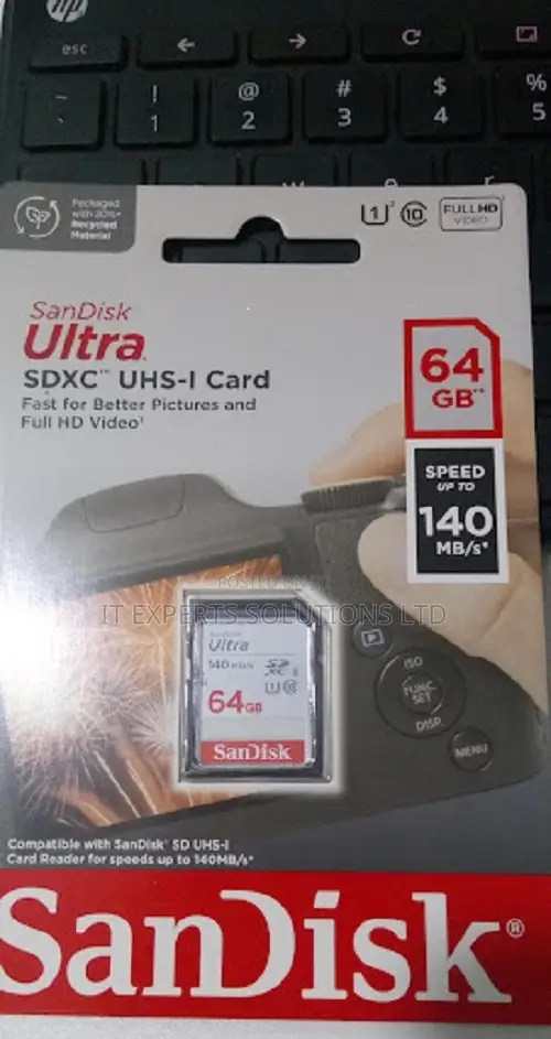 Sandisk Ultra SDXC 64gb 140mb/S Class 10 Uhs-I for Camera