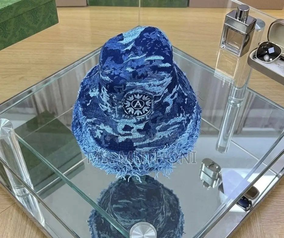 Distressed Denim Bucket Hat)