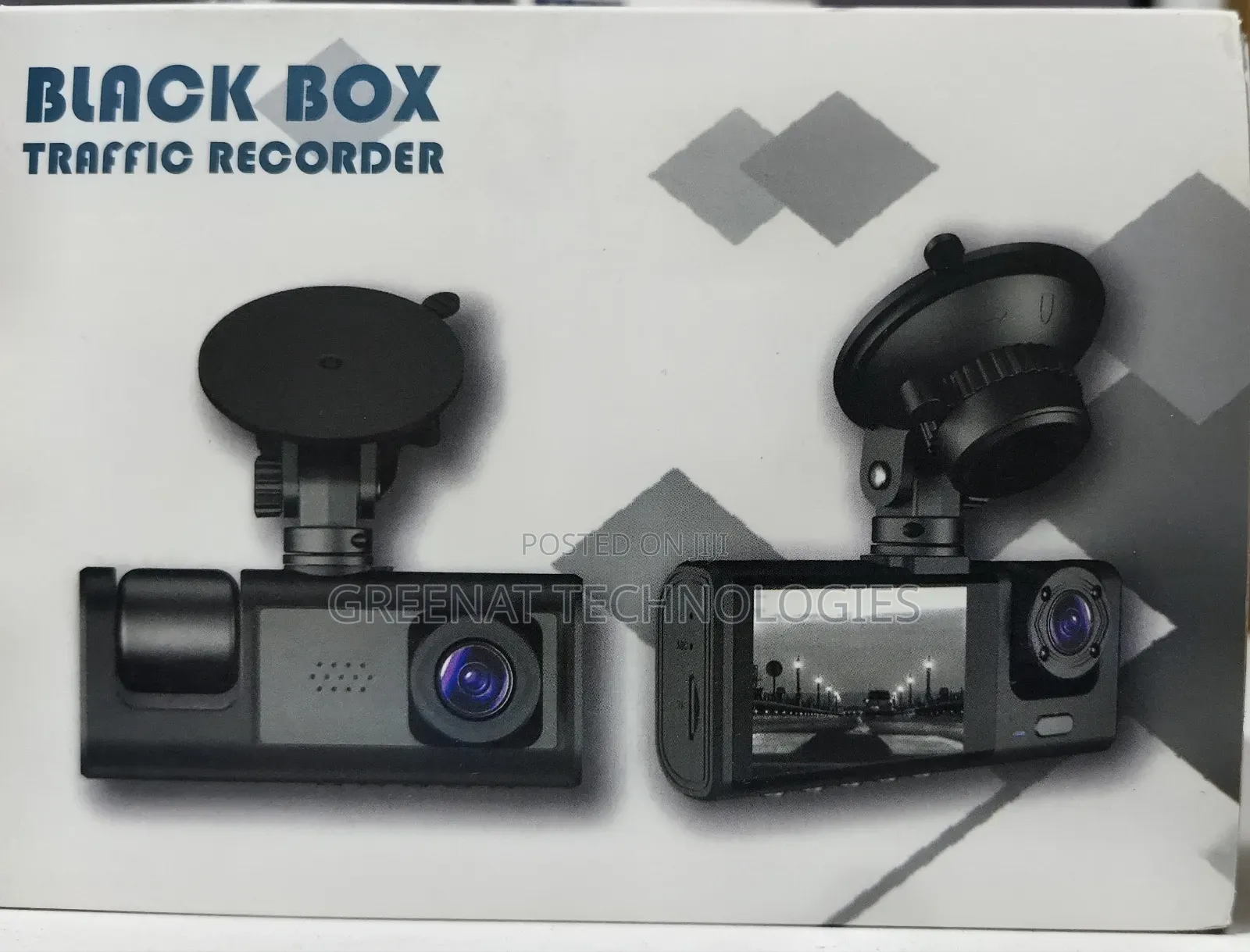 BLACK BOX Dual Car Dashcam - Traffic Recorder