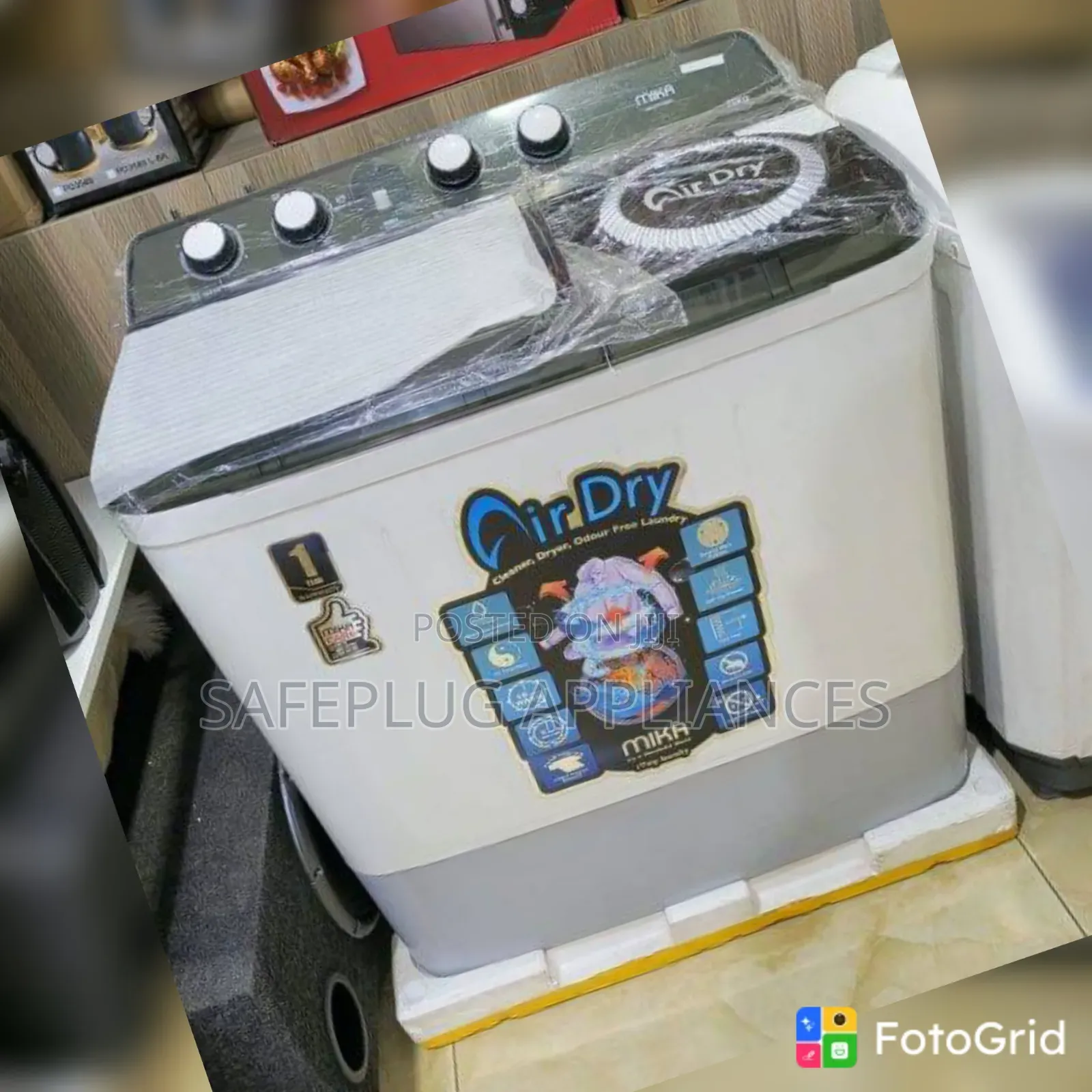 10KG Twin Tub Washer – Large Capacity Washing Spin Machine White