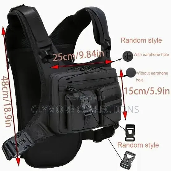Adjustable Lightweight Chest Bag Backpack for Running, Walking Travel