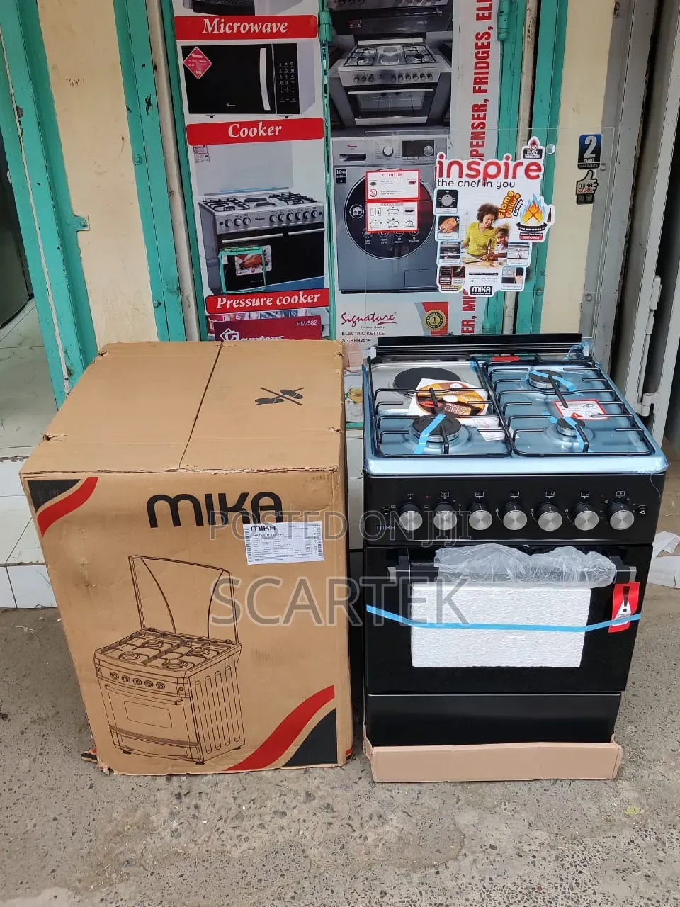 Mika Standing Cooker 3 Gas + 1 Electric, 58cm X58cm