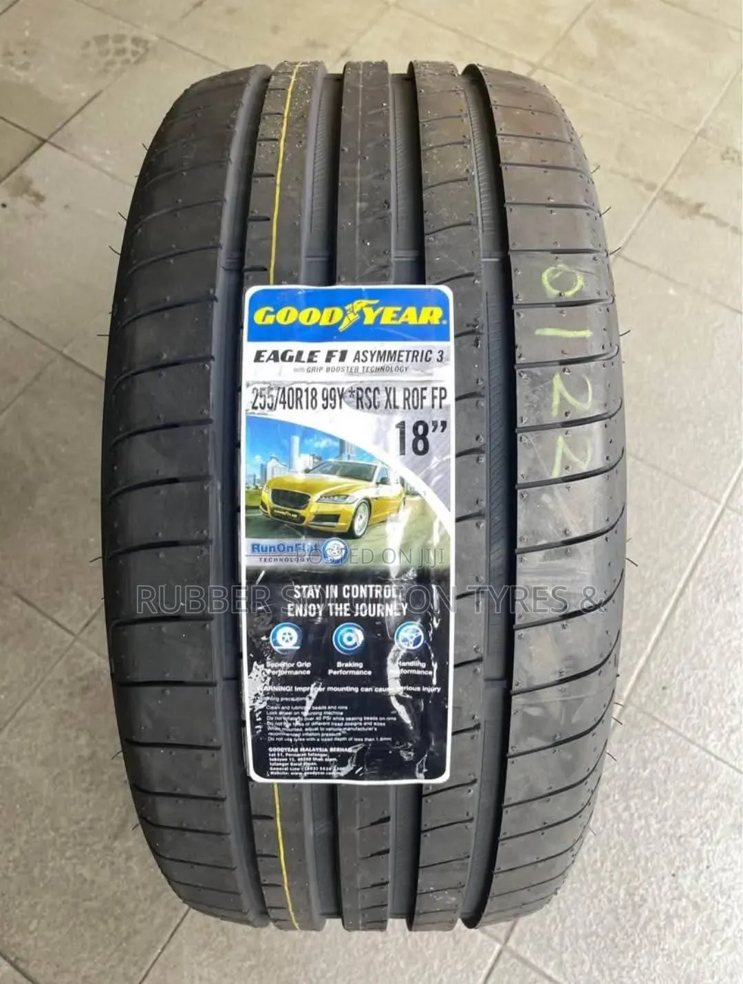 255 /40 R18 Goodyear Tyres 99y Eagle F1 Asymmetric 3 Runflat