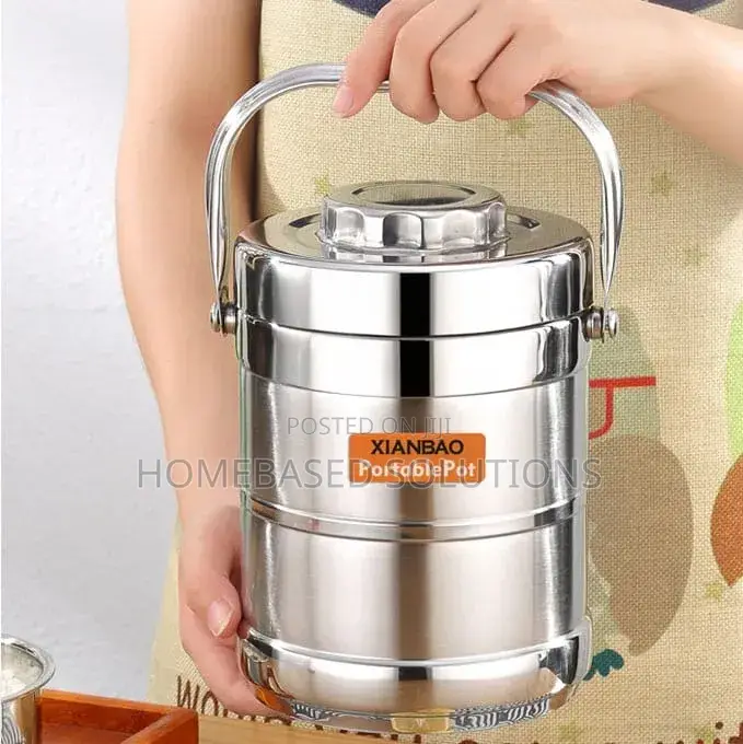 1.4L Stainless Steel 3in1 Food Flask Lunchbox
