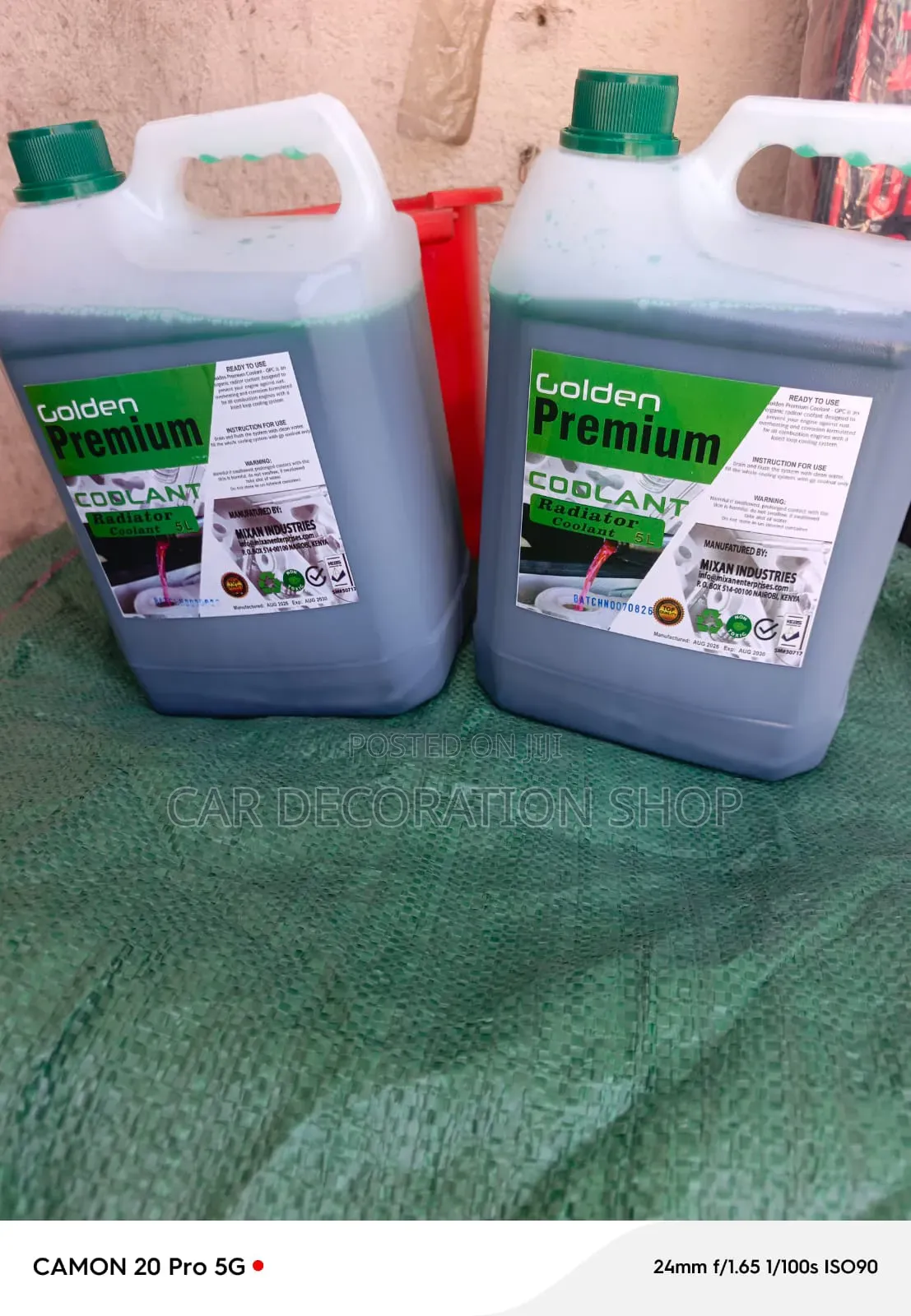 5L Green Jerrycan Coolant Anti Rust/Corrosion Protection 4components