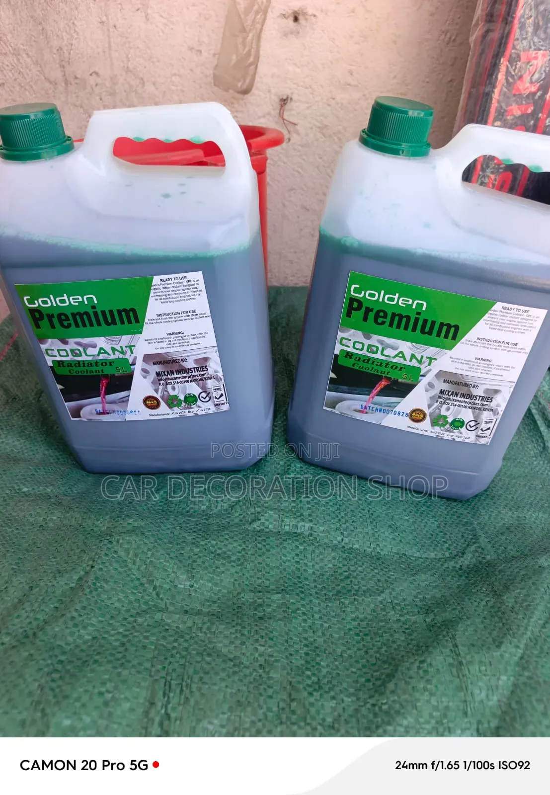 Ready to Use Formula 5L Golden Premium Radiator Coolant