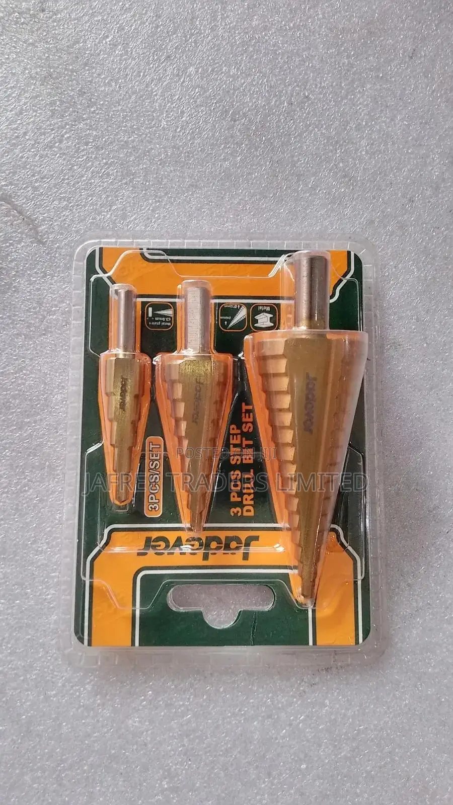 3pcs Step Drill Bit Set
