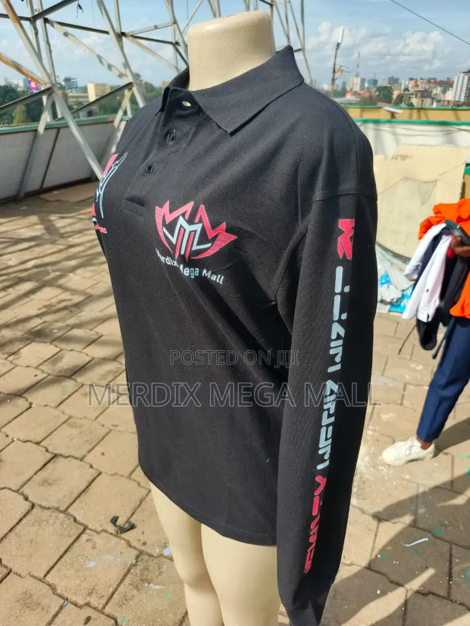 Long Sleeve Black Cotton Polo Shite,Polo Shirt