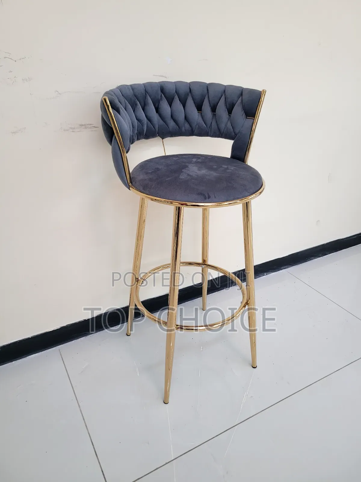 Gold Stand Stylish Counter Chair