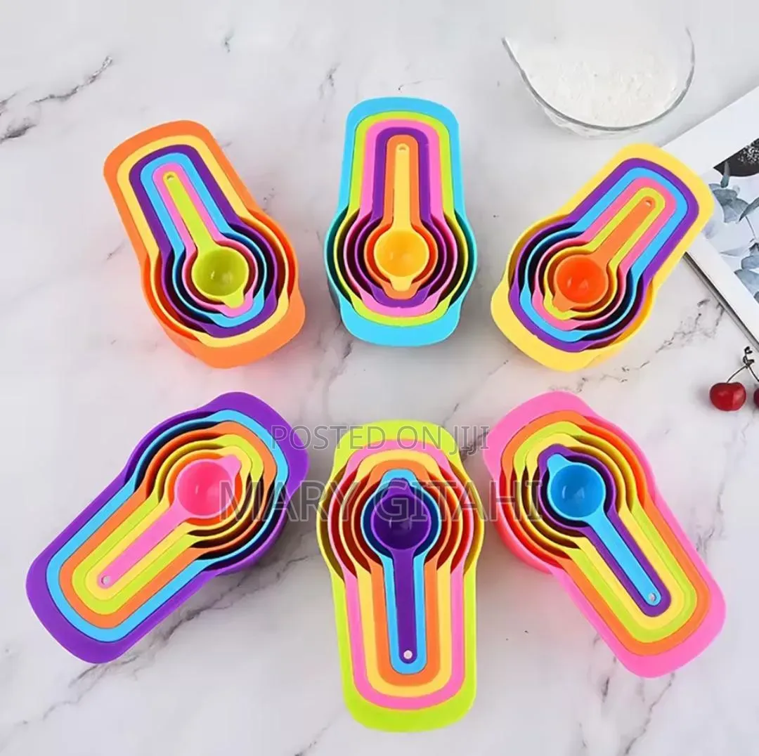 6-Piece Plastic Measuring Cup and Spoon Set for Baking and Cooking*