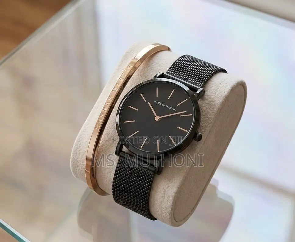  Ladies Watch X Bracelet Set Plus a Complemetary Card Gift Bag