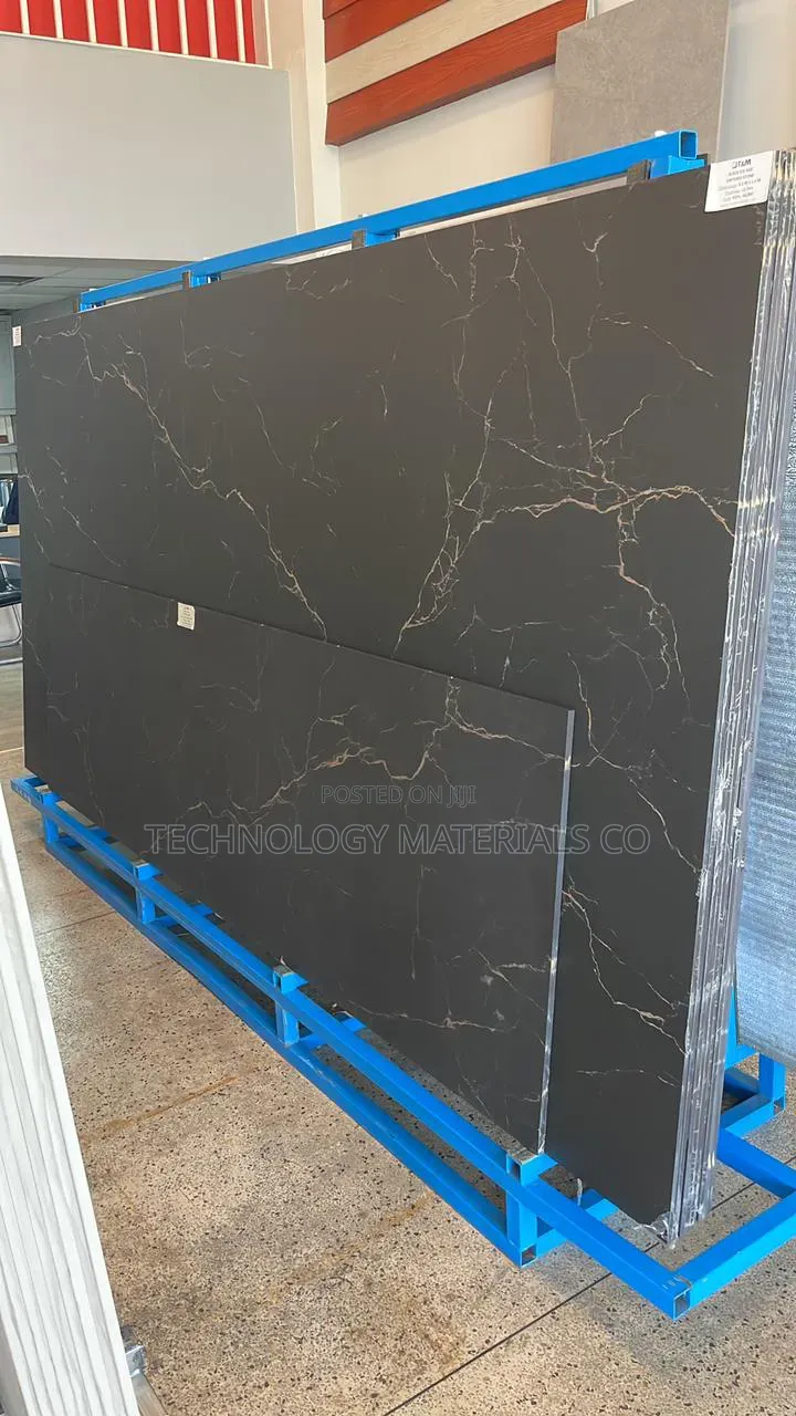 Rafal Black Sintered Stone Slab | Premium Black Marble-Look Finish