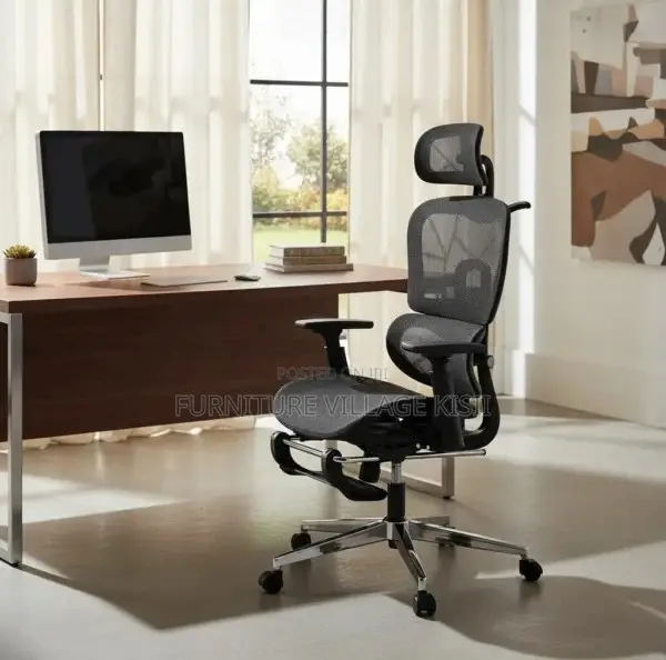 Office Chair; Black Full Mesh Orthopedic Chair