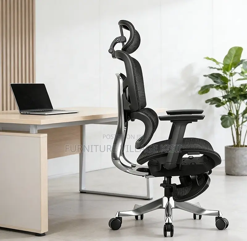 Office Chair; Black Full Mesh Orthopedic Chair