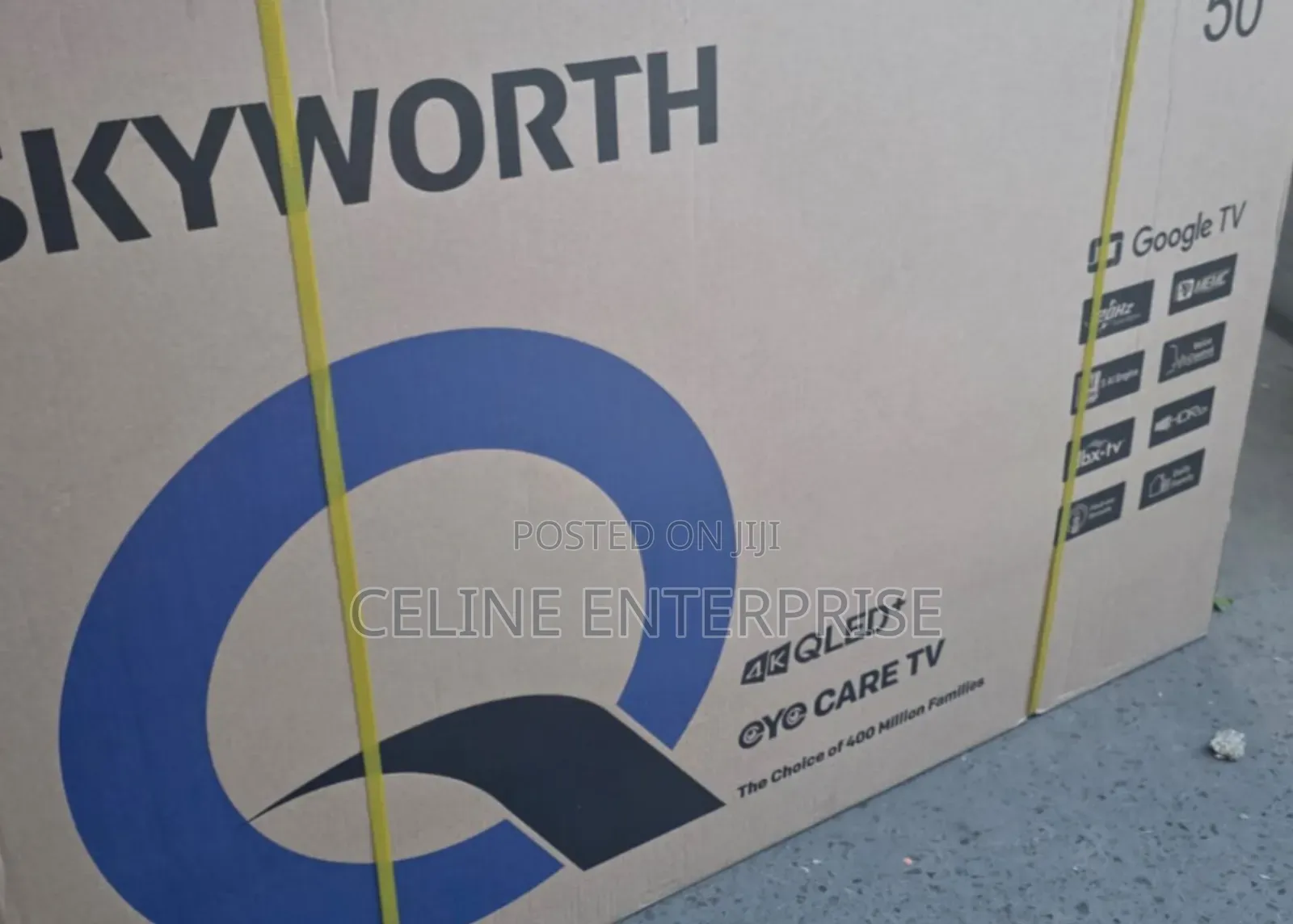 Skyworth 50”inches QLED Smart TV – Google TV, HDR, Dolby Vision Dolby