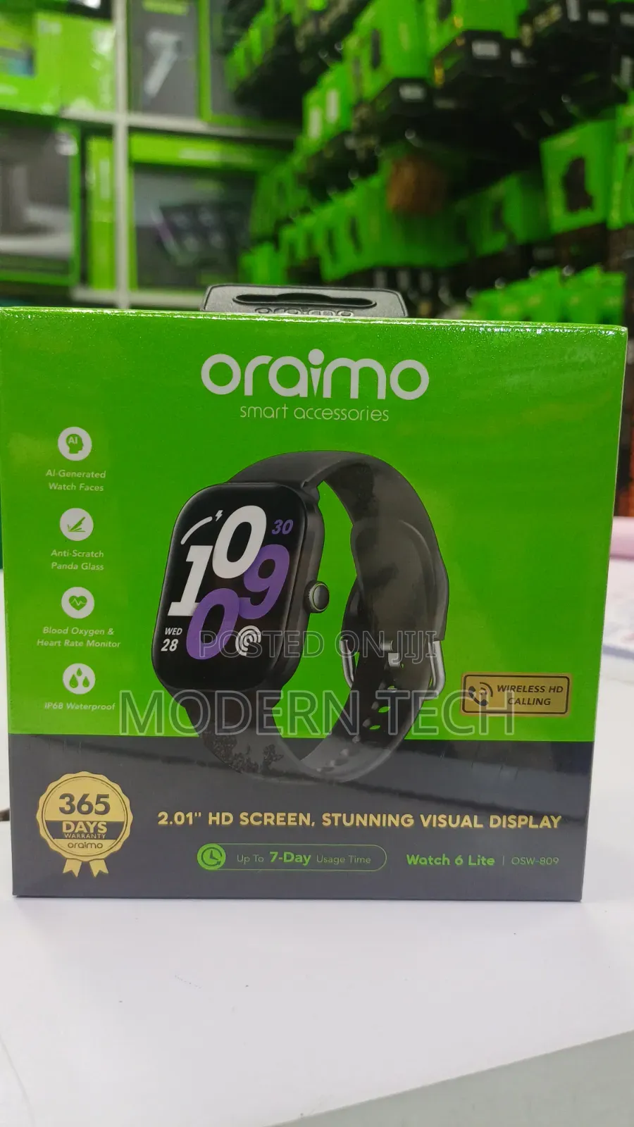 Oraimo Watch 6 Lite 2.01” Smartwatch With Cool UI Interface