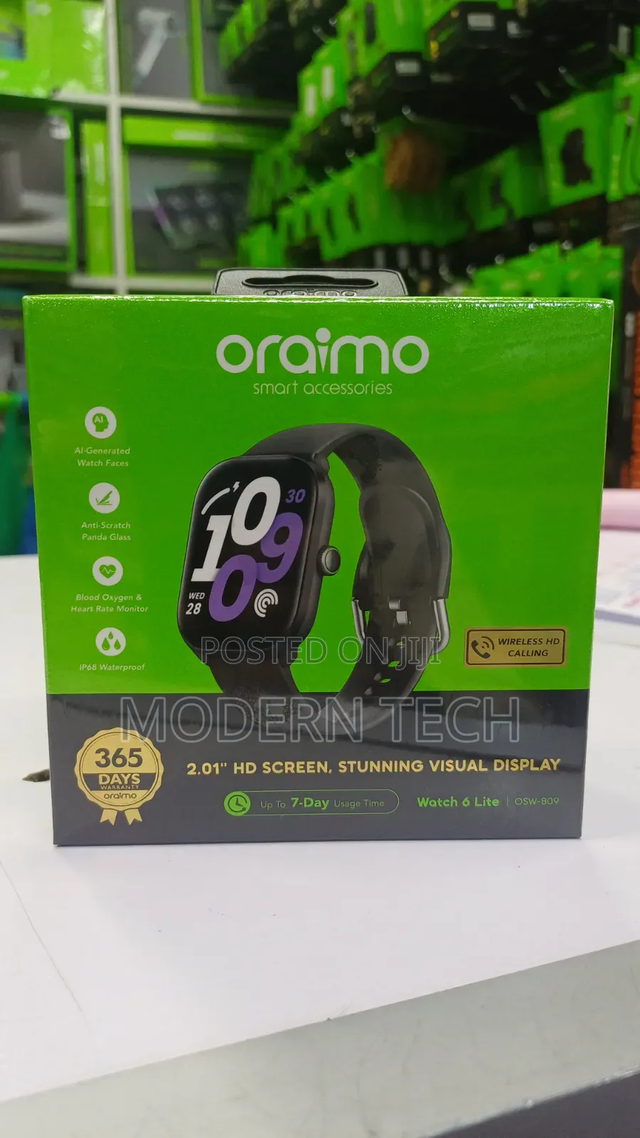 Oraimo Watch 6 Lite 2.01” Smartwatch With Cool UI Interface