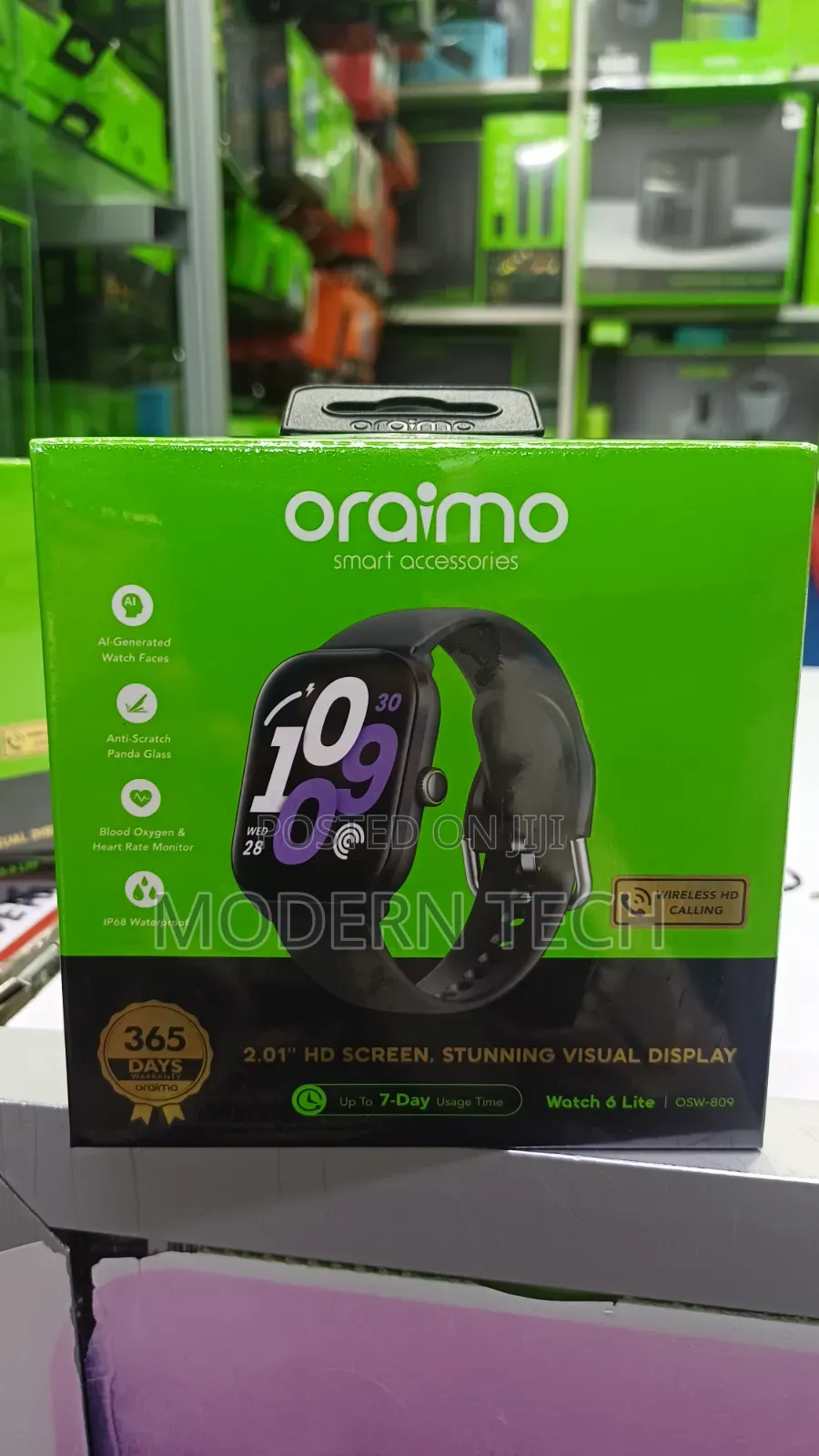 Oraimo Watch 6 Lite 2.01” Smartwatch