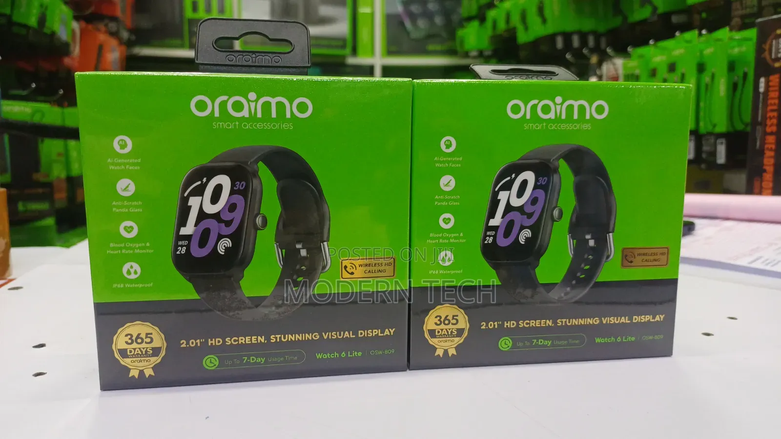 Oraimo Watch 6 Lite 2.01” Smartwatch Up to 7 Days Usage Time