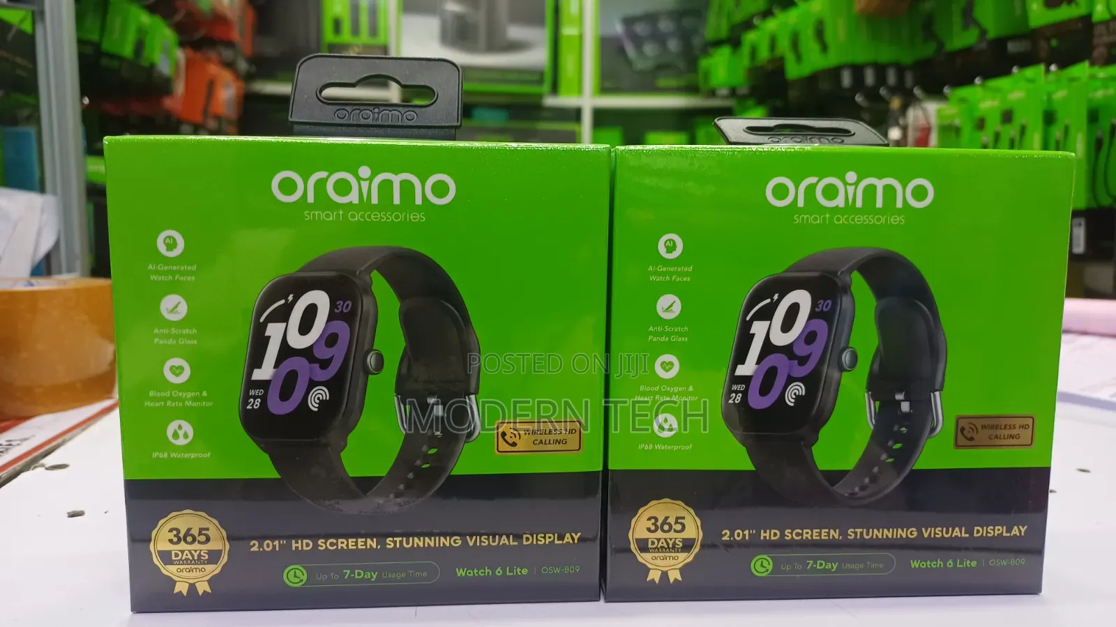 Oraimo Watch 6 Lite 2.01” Smartwatch Up to 7 Days Usage Time