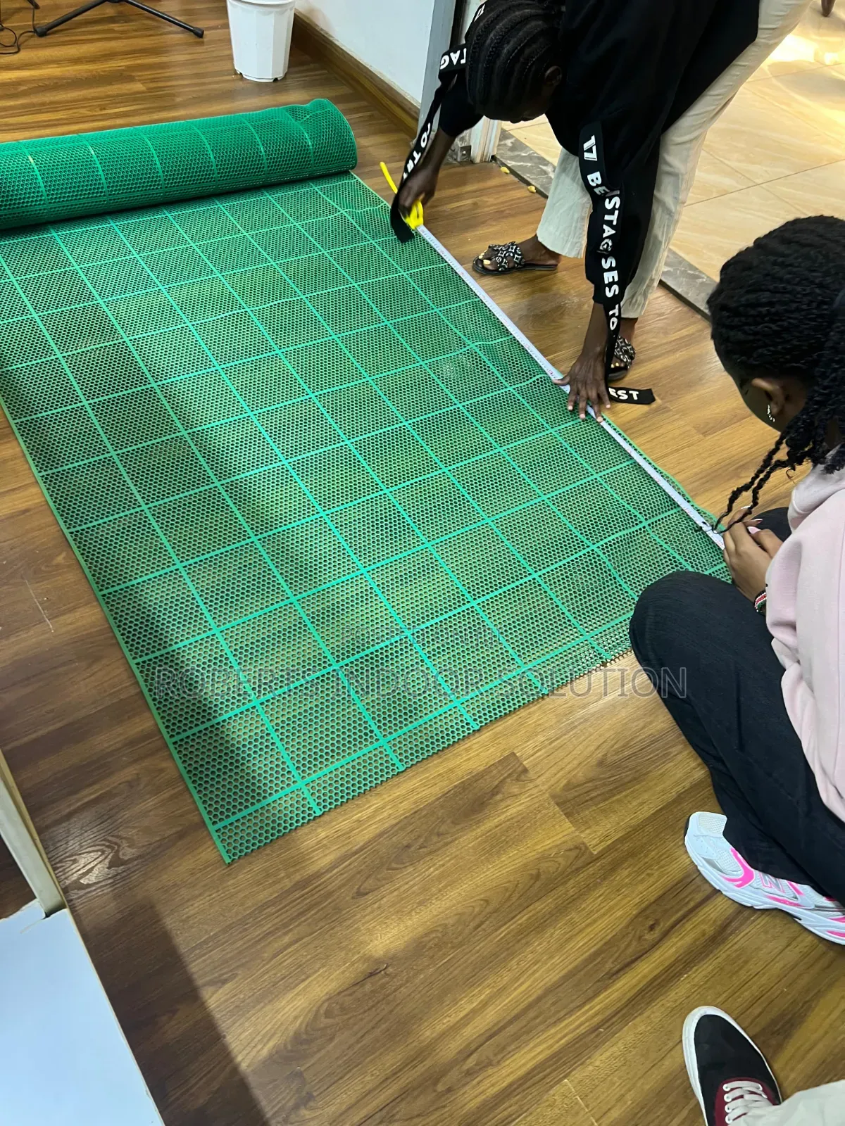 Green in Colour Honeycomb Perforated Mats