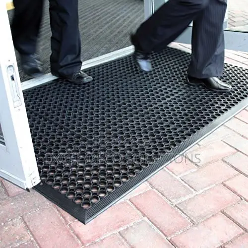 Beveled Rubber Mats 120x80cm | Anti-Trip Safety Ramp Mat