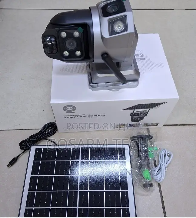 V380 4G Dual Camera Solar CCTV System Dual Lens PTZ Outdoor Surveillan