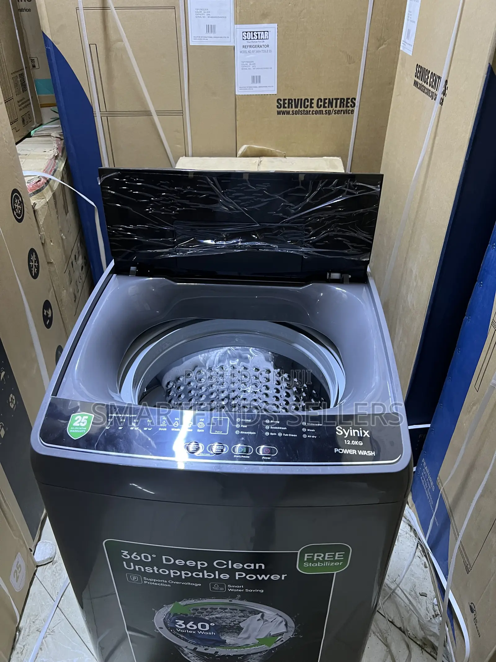 Syinix 12KG Top Load Washer – Large Capacity Easy Cleaning