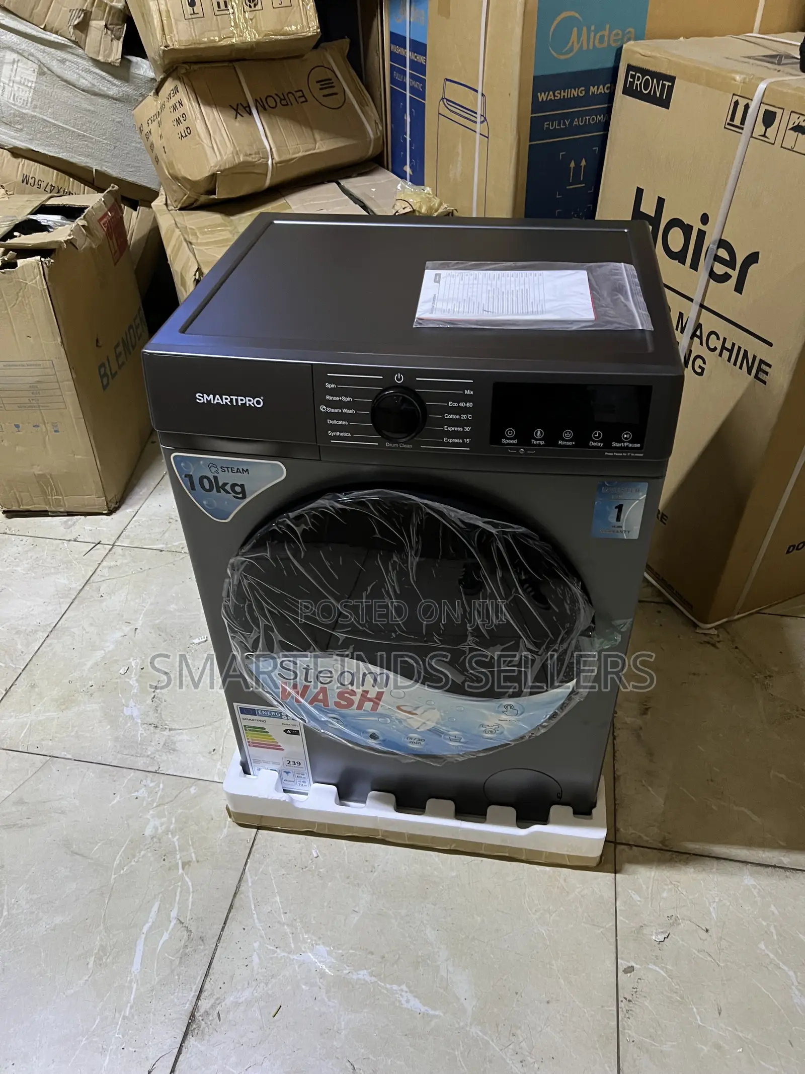 Smartpro 10KG Front Load Washer – Powerful Wash Spin Performance