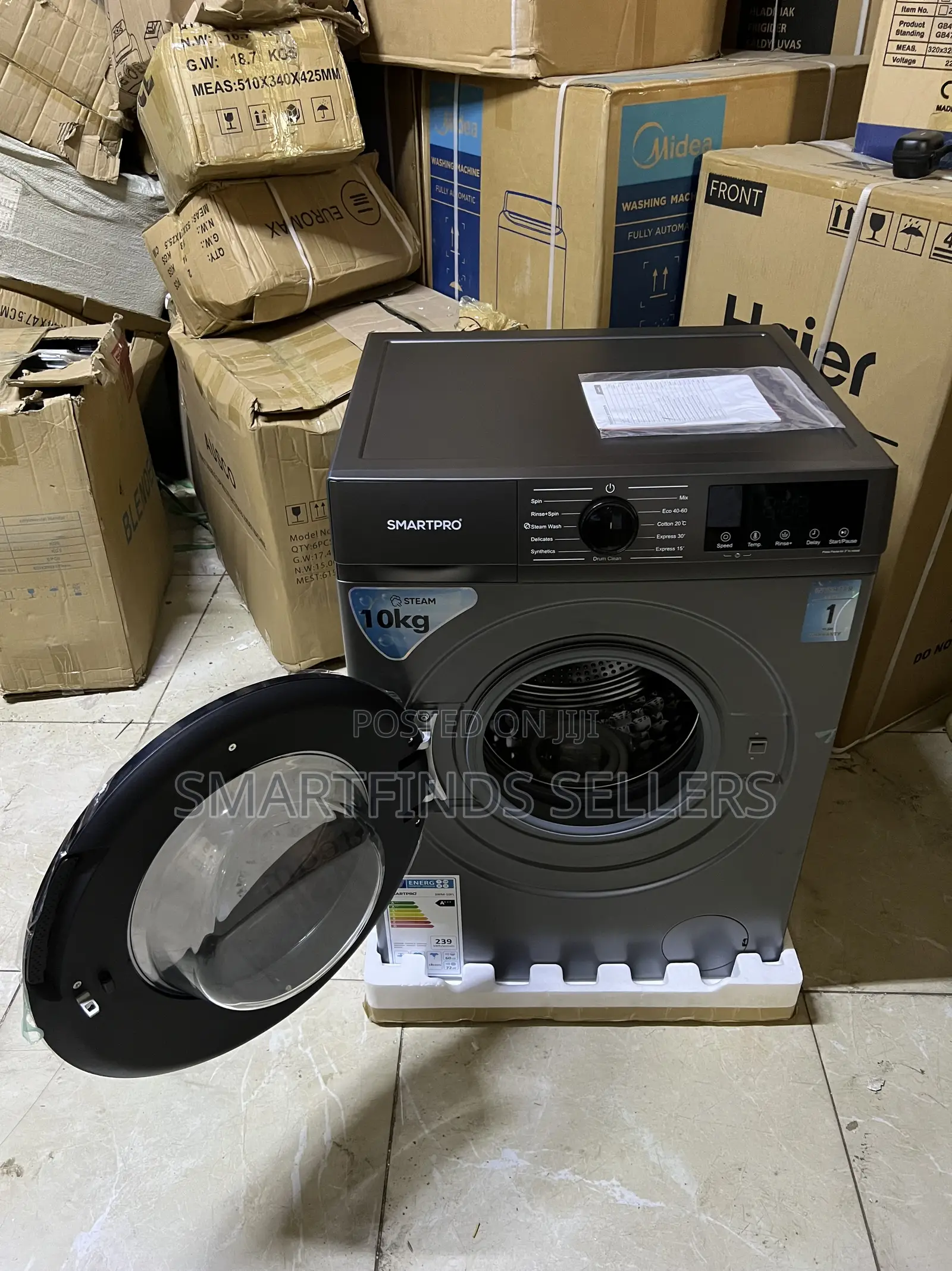 Smartpro 10KG Front Load Washer – Powerful Wash Spin Performance