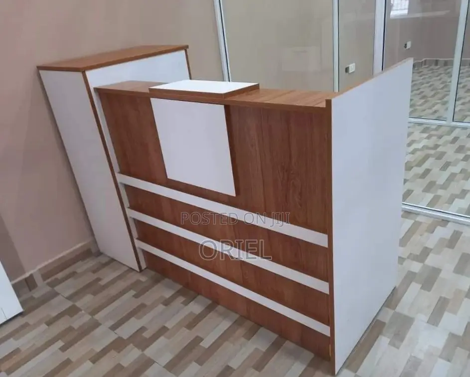1.6M Office Reception Counter Desk : Modern Office Counter Table