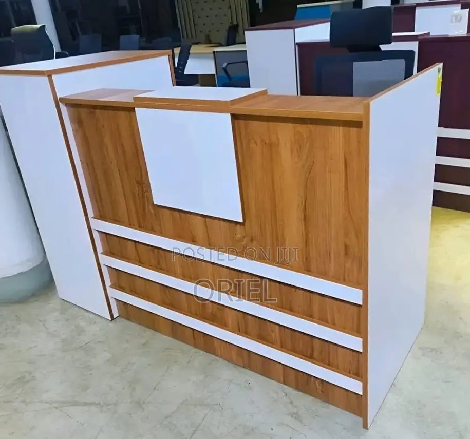 1.6M Office Reception Counter Desk : Modern Office Counter Table