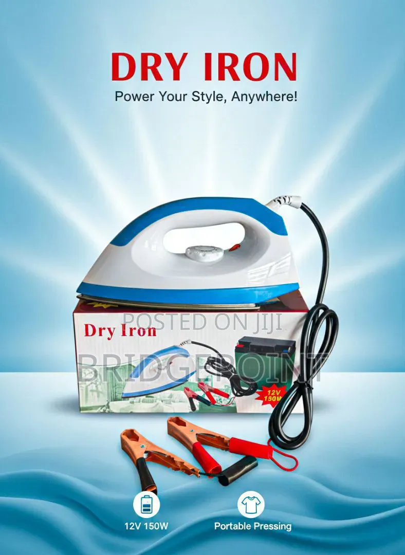 Solar and Battery Dry Iron 12V 150W