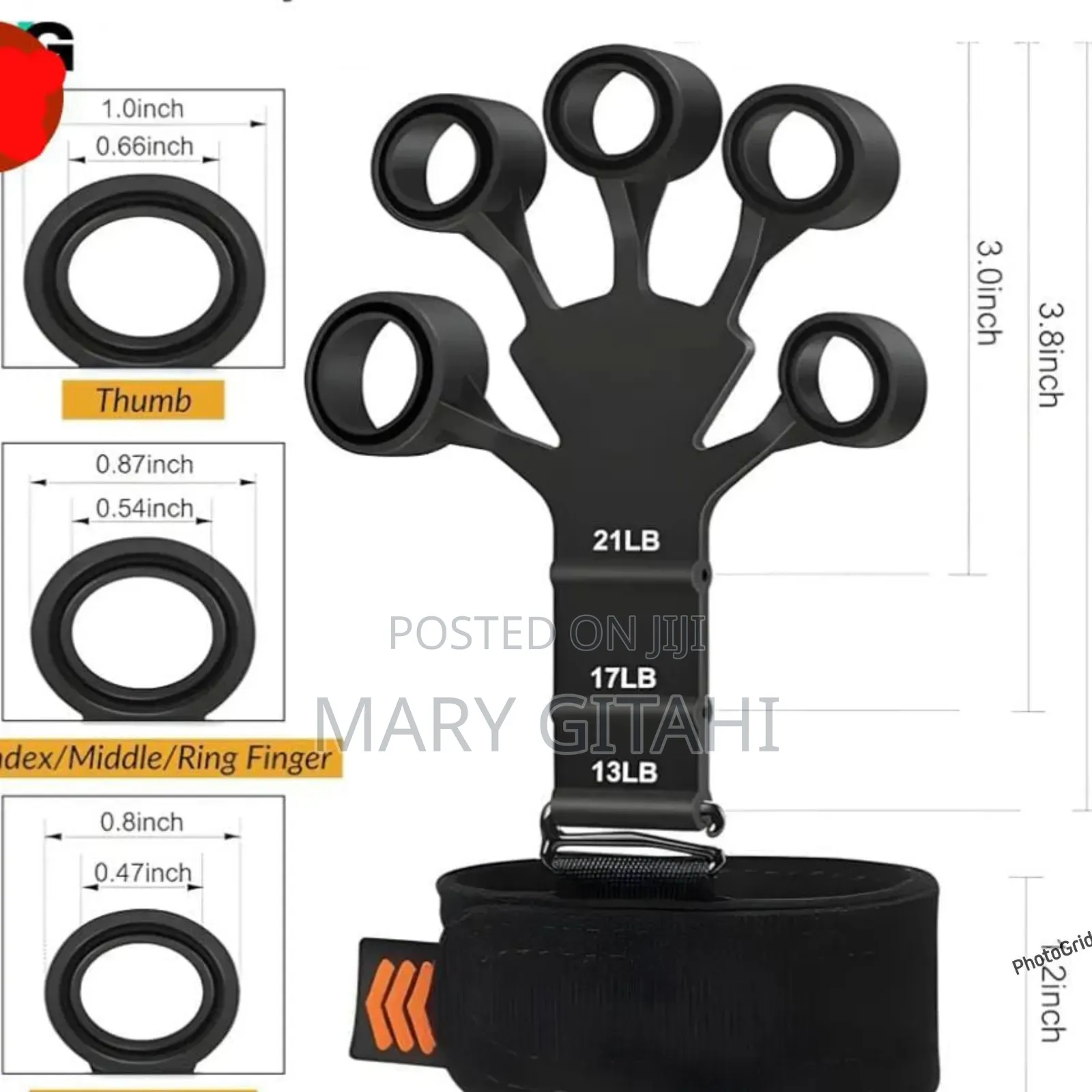 * Adjustable Resistance Finger Trainer Ideal for Gym Training